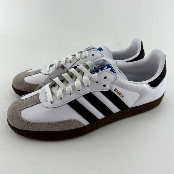 Adidas Men's Cloud White Core Black Gum Samba Original Shoes Size 10 - Picture 3 of 14